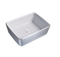 Раковина Grossman GR-3016SW (480х370х130) серебро,белая внутри,1 место — фото 1, Раковины накладные