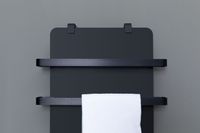 Полотенцесушитель электрический Allen Brau Infinity 120x44 с рейлингом 2.0 и креплением, черный матовый 00325638 — фото 4, Электрические полотенцесушители