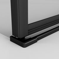 Душевое ограждение Niagara Nova NG-6832-34ВLACK (100х100х195) квадрат,черный матовый,двери распашные,стекло прозрачное,1 место NG-6832-34BLACK — фото 8, Квадратные душевые уголки