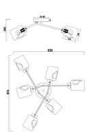 Потолочный светильник Freya арт-FR5095CL-06G — фото 4, Подвесные светильники