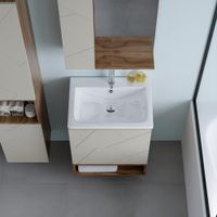 Товар: Ниша для тумбы Бриклаер КРИСТАЛЛ 60 см, дуб крафт табачный 4627125416859 - фото 6 Ниша для тумбы Бриклаер КРИСТАЛЛ 60 см, дуб крафт табачный 4627125416859 — фото 6, Тумбы с раковиной