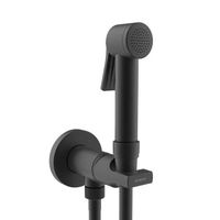 Гигиенический душ Bossini Paloma Flat c однорычажным смесителем со встраиваемой частью цвет чёрный матовый арт-E34003B.073 — фото 1, Гигиенические души