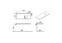 Origin Столешница 120 см правосторонняя темный вяз VITRA арт-65928 — фото 2, Столешницы под раковину