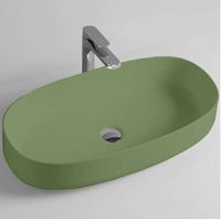 Раковина Artceram Cognac Quadro накладная цвет salvia арт-COL005 44 00 — фото 1, Раковины накладные