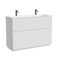 Тумба напольная SANCOS Folk Floor 1190х445х850, c двумя ящиками оснащенными доводчиками, Bianco, арт. арт-FL120FW — фото 5, Тумбы под раковину