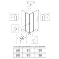 Душевой угол Veconi Rovigo RV-27B, 1000х900х1900, черный, стекло тонированное RV27B-10090-05-C8 — фото 2, Душевые уголки