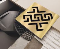 Трап BERGES водосток PLATZ Antik 100х100, бронза, S-сифон D50 H60 боковой арт-094160 — фото 5, Трапы для душа