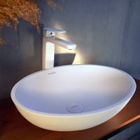 Товар: Раковина Conca 480 овальная, белый матовый, MonteBianco 12093 - фото 1 Раковина Conca 480 овальная, белый матовый, MonteBianco 12093 — фото 1, Раковины накладные