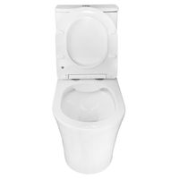 Унитаз-компакт Azario ANTEO ROUND 385х630х820 напольный, безободковый, быстросъемное сиденье микролифт арт-AZ-1219A — фото 4, Напольные унитазы