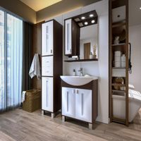 Товар: Тумба под раковину напольная Бриклаер БАЛИ венге/белый , 60 см 4627125411915 - фото 4 Тумба под раковину напольная Бриклаер БАЛИ венге/белый , 60 см 4627125411915 — фото 4, Тумбы с раковиной