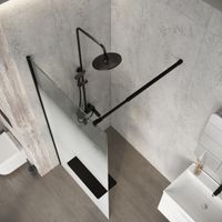 Товар: Душевая перегородка Niagara Nova (90х200) черный матовый,стекло белый градиент,1 место арт-NG-582-90BLACK - фото 4 Душевая перегородка Niagara Nova (90х200) черный матовый,стекло белый градиент,1 место арт-NG-582-90BLACK — фото 4, Душевые перегородки