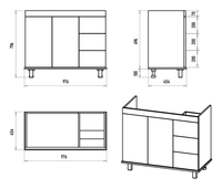 Тумба под раковину арт-П-Авр-06100-0143Я — фото 7, Тумбы под раковину