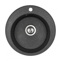 Мойка кухонная ШЕЛЛИ 50, круглая, графит 1A734732SS210 — фото 2, Кухонные мойки