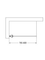 Шторка на ванну 900*1400мм., стекло 6мм, цвет профиля хром. арт-AQM2851-9 — фото 4, Шторки для ванной распашные