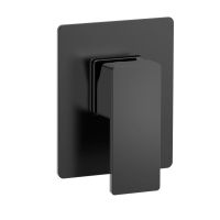 AQM8807MB Savona Встраиваемый смеситель в комплекте с внутр. частью, черный матовый — фото 1, Смеситель для душа