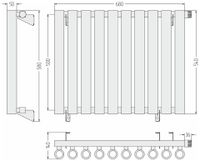 Отопительный радиатор Сунержа Кумир-0 EU50 правый 500х680 10 секций Тёмный титан муар арт-15-0351-5010 — фото 5, Радиаторы отопления