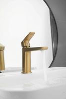 Смеситель для раковины BELZ , брашированное золото арт-B10715-5 — фото 4, Смесители для раковины