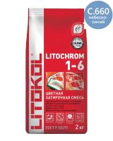Затирочная смесь Litokol LITOCHROM 1-6 C.660 небесно-синяя (2 кг) 346560002 — фото 1, Затирка для плитки