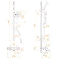 Душевая стойка RGW SP-23, хром, арт-30140123-01 — фото 13, Душевые гарнитуры на штанге
