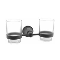Стакан двойной для ванной комнаты Rose , черный арт-RG1922H — фото 1, Стаканы для зубных щеток