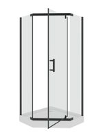 Ограждение VIVA90B N душевое Ceruttispa без поддона (90x90x195) — фото 384, Прямоугольные душевые уголки