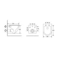 Унитаз подвесной Grossman (520х360х400) безободковый,белый с тонкой крышкой,микролифт,смыв торнадо,закрытое дно,1 место арт-GR-4411SQC — фото 9, Подвесные унитазы