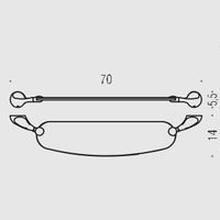 Товар: Полочка COLOMBO DESIGN MELO B1216 стеклянная цвет хром - фото 2 Полочка COLOMBO DESIGN MELO B1216 стеклянная цвет хром — фото 2, Полки