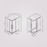 Товар: Душевое ограждение Func Square Slide 120х90, черный, прозрачное арт-W84G-403-12090-BT - фото 6 Душевое ограждение Func Square Slide 120х90, черный, прозрачное арт-W84G-403-12090-BT — фото 6, Прямоугольные душевые уголки