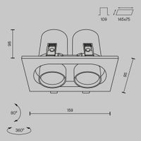 Встраиваемый светильник Technical арт-DL045-02-10W4K-W — фото 10, Точечные светильники