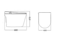 Унитаз EZIO Smart напольный с дистанционным управлением Ceruttispa CT11168 (680x400x470) — фото 5, Напольные унитазы