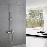 Душевая стойка ABBER Thermostat с термостатом и изливом, сатин арт-AF8516SPL — фото 2, Душевые стойки