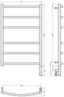 Полотенцесушитель электрический Сунержа Галант 3.0 800х500 МЭМ правый Без покрытия арт-00-5801-8050 — фото 3, Электрические полотенцесушители