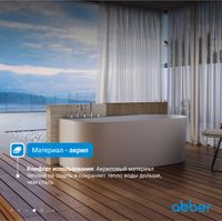 Акриловая ванна ABBER AB9496-1.5 L белая — фото 4, Акриловые ванны