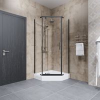 Товар: ДО Дека-Блэк, 100х100, пятиуг., низ. подд. (3 места+сифонD90мм) арт-Щ0000062933 - фото 5 ДО Дека-Блэк, 100х100, пятиуг., низ. подд. (3 места+сифонD90мм) арт-Щ0000062933 — фото 5, Душевые уголки трапеция