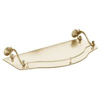 BELLA Полка с галереей 55 см. для консоли подвесной 24.155, стекло матовое/золото 20725 — фото 1, Полки для ванной и душа