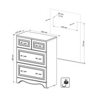 Комод для ванной Бриклаер АННА 65 см, белый 4627125411403 — фото 2, Комоды и тумбы для ванной комнаты