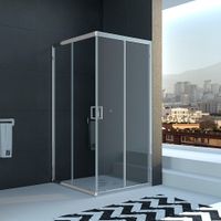 Душевой угол Veconi Rovigo RV-11, 1100x1100x1950, хром, стекло прозрачное RV11-110-01-C5 — фото 1, Прямоугольные душевые уголки