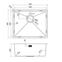 Товар: Кухонная мойка Reflexion Iseo RX2250GD брашированное золото - фото 146 Кухонная мойка Reflexion Iseo RX2250GD брашированное золото — фото 146, Кухонные мойки