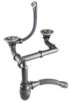 Товар: Сифон Bettoserb для мойки на 2 чаши 3 1/2" 125335 - фото 1 Сифон Bettoserb для мойки на 2 чаши 3 1/2" 125335 — фото 1, Сифоны для кухонной мойки