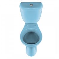 Унитаз-компакт Виктория косой выпуск, н/п., кноп. арматурой и сиденьем полипропилен, голубой SANTERI 1P3016S0600BF — фото 5, Напольные унитазы