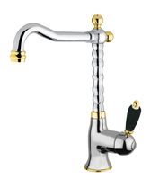 Смеситель для раковины Fiore IMPERIAL BLACK , хром/золото арт-89CO5225 — фото 1, Смесители для раковины