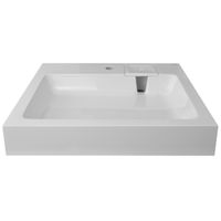 Раковина Azario Beta NEW 600х550х100 литьевой мрамор, сифон в комплекте, белая арт-CS00086605 — фото 1, Раковины на стиральную машину