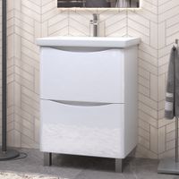 Тумба под раковину VIGO Glem 60 напольная белый арт-322 — фото 2, Тумбы под раковину