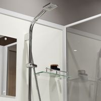 Душевая кабина Niagara Standart (100х100х200) квадрат,поддон 15см,распашная,проф.белый,без крыши,3 места арт-ST100/15Q/BK — фото 8, Душевые кабины