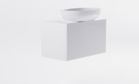 Товар: Тумба М-40 Slim 70см 1ящ белый мат./волна, раковина Атрия бел глянц, столешница Solid белый мат. арт-4631177715952 - фото 3 Тумба М-40 Slim 70см 1ящ белый мат./волна, раковина Атрия бел глянц, столешница Solid белый мат. арт-4631177715952 — фото 3, Тумбы с раковиной