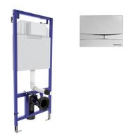 Инсталляция BERGES для скрытого монтажа унитаза NOVUM кнопка F3 хром глянец арт-040253 — фото 7, Инсталляции для унитазов