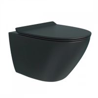 Унитаз подвесной Maretti Elena безободковый с микролифтом, EA10PBM93-560, черный — фото 1, Подвесные унитазы