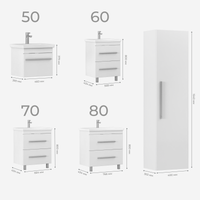 Тумба под раковину VIGO Land 50 подвесная белый (018) — фото 8, Тумбы под раковину