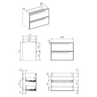Товар: Тумба под раковину подвесная La Fenice Elba TWIN FNC-01-ELB-C-90-2, бежевая - фото 2 Тумба под раковину подвесная La Fenice Elba TWIN FNC-01-ELB-C-90-2, бежевая — фото 2, Тумбы под раковину