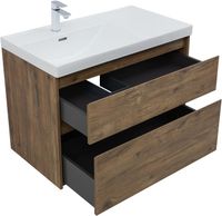 Тумба под раковину Aquanet Nova Lite 2.0 90 дуб рустикальный, левая арт-00346318 — фото 2, Тумбы под раковину